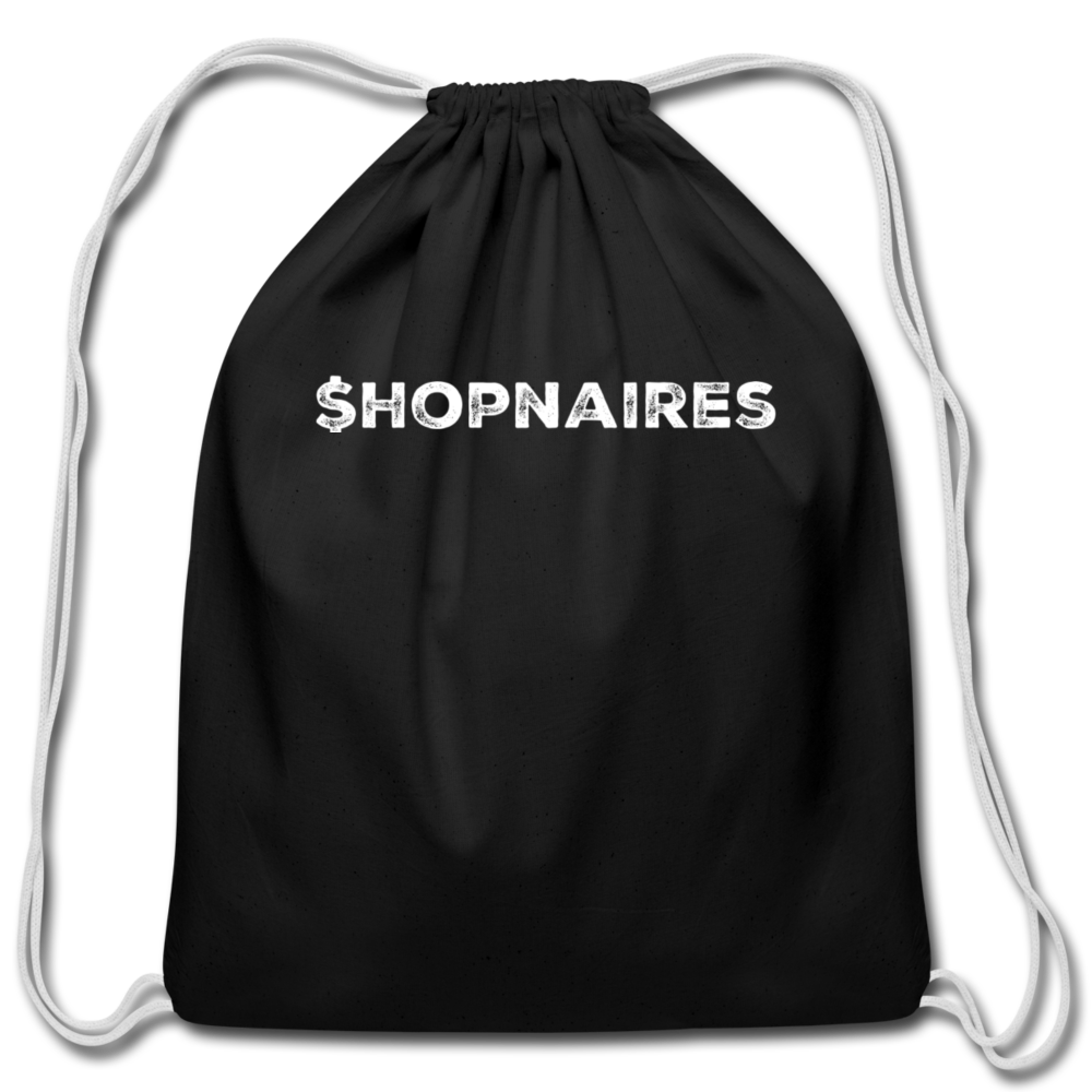 $hopnaires Cotton Drawstring Bag - black