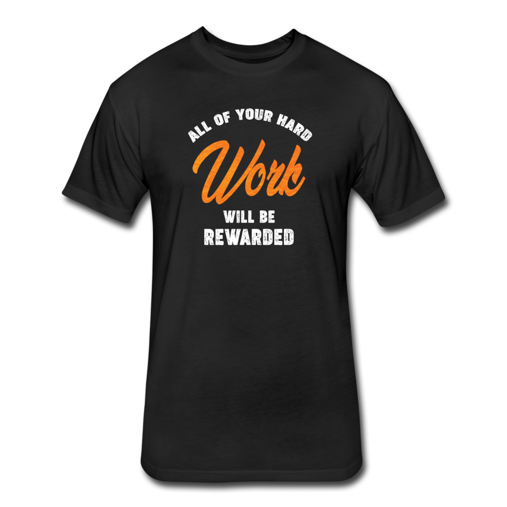 Fitted Cotton/Poly T-Shirt by Next Level - black