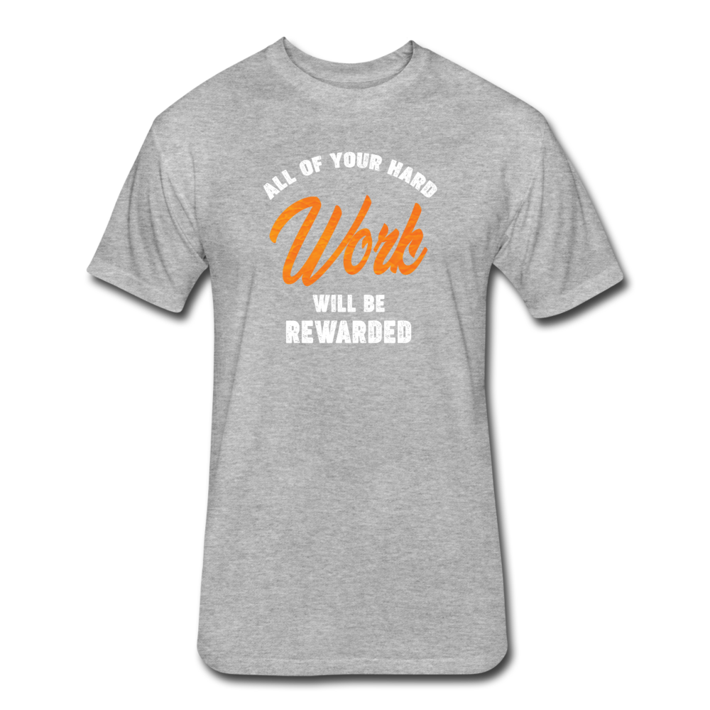 Fitted Cotton/Poly T-Shirt by Next Level - heather gray