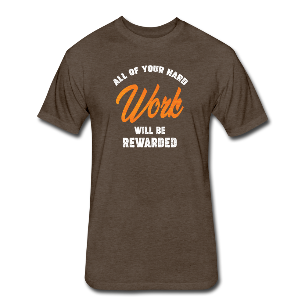 Fitted Cotton/Poly T-Shirt by Next Level - heather espresso
