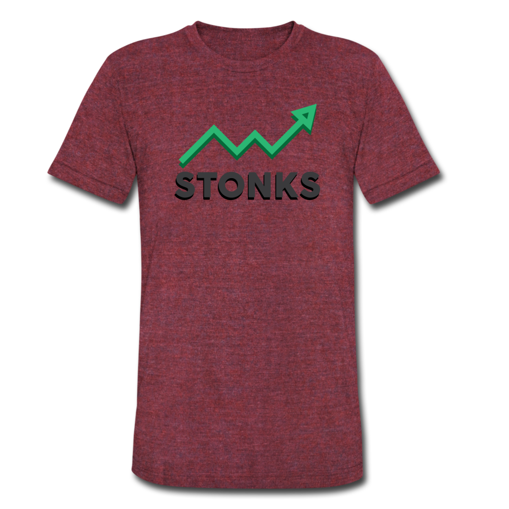 STONKS BLACK INK - heather cranberry